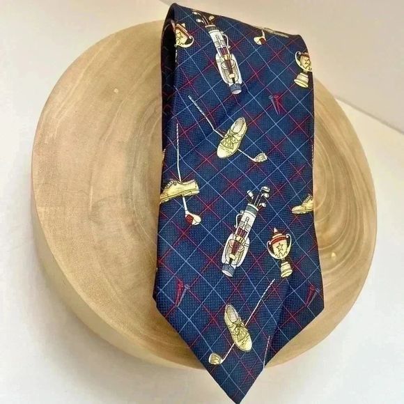 Golf Vintage 90’s Tommy Hilfiger Silk Golf Neck Tie - Picture 3 of 8